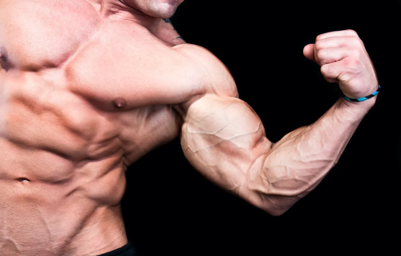 Фото обои поза, muscle, мышцы, пресс, атлет, бодибилдер, abs, biceps