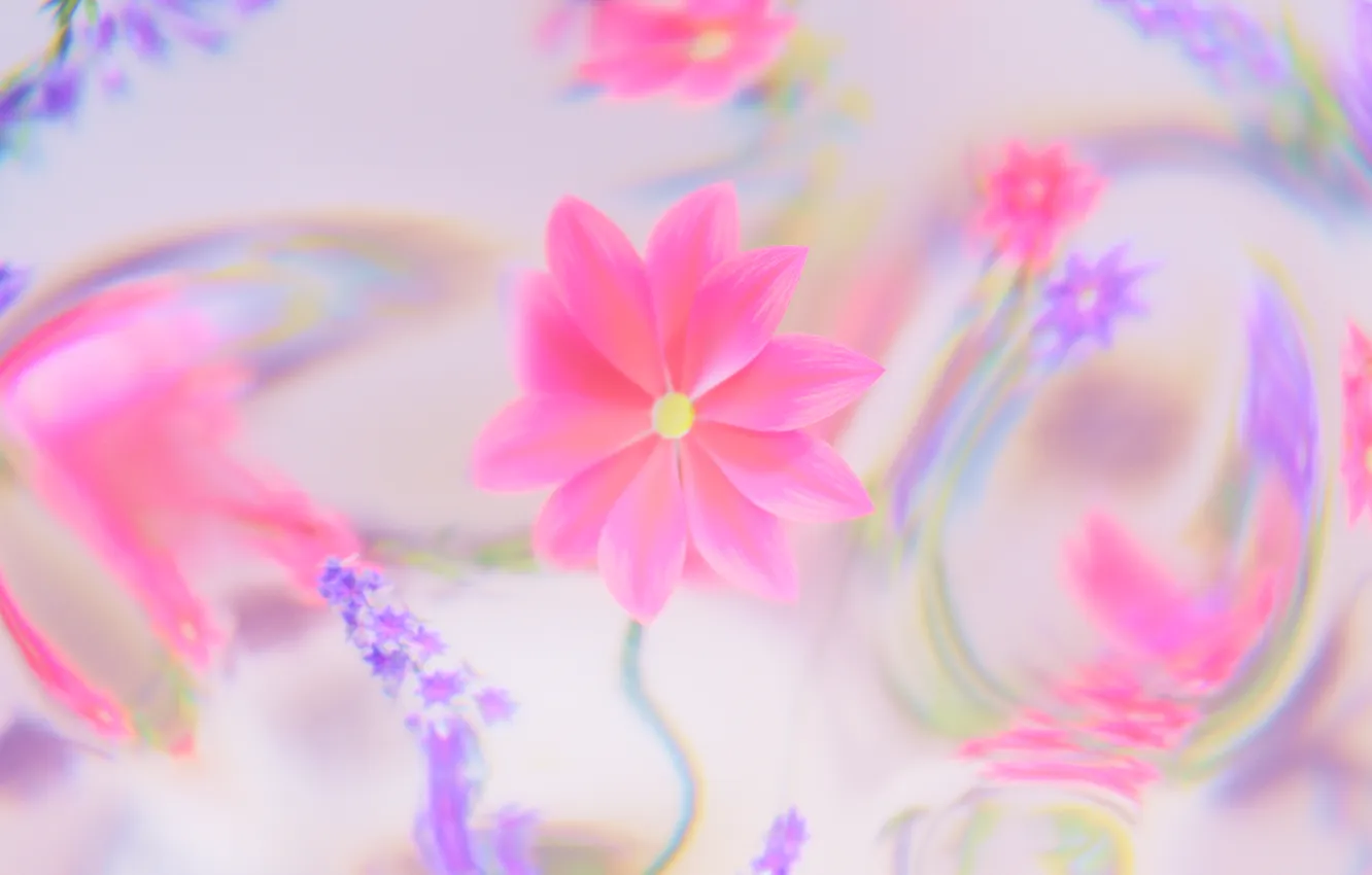 Фото обои Abstract, flower, цветочный, абстрактный, Dreamy, Мечтательный