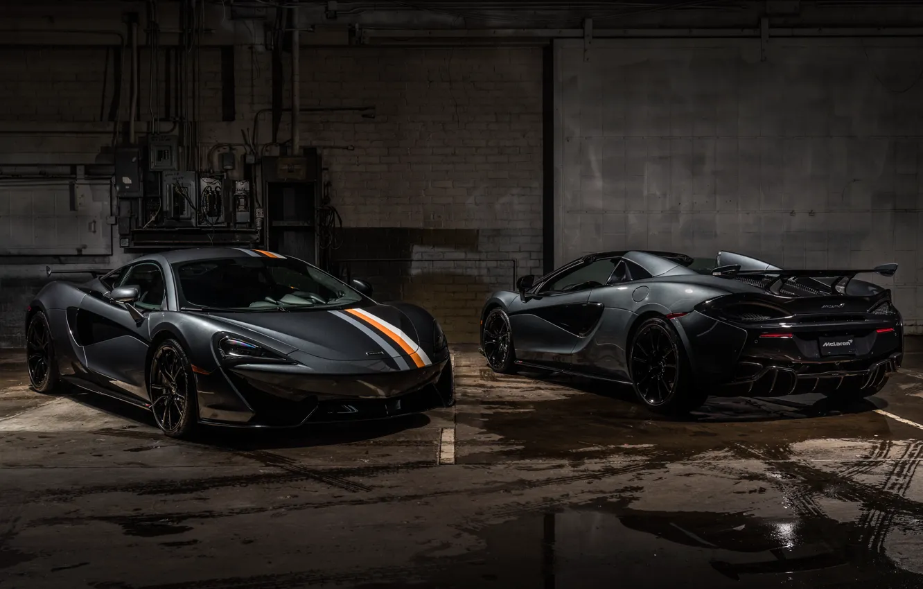 Фото обои McLaren, Coupe, 2018, Spider, MSO, 570S, Sarthe Grey