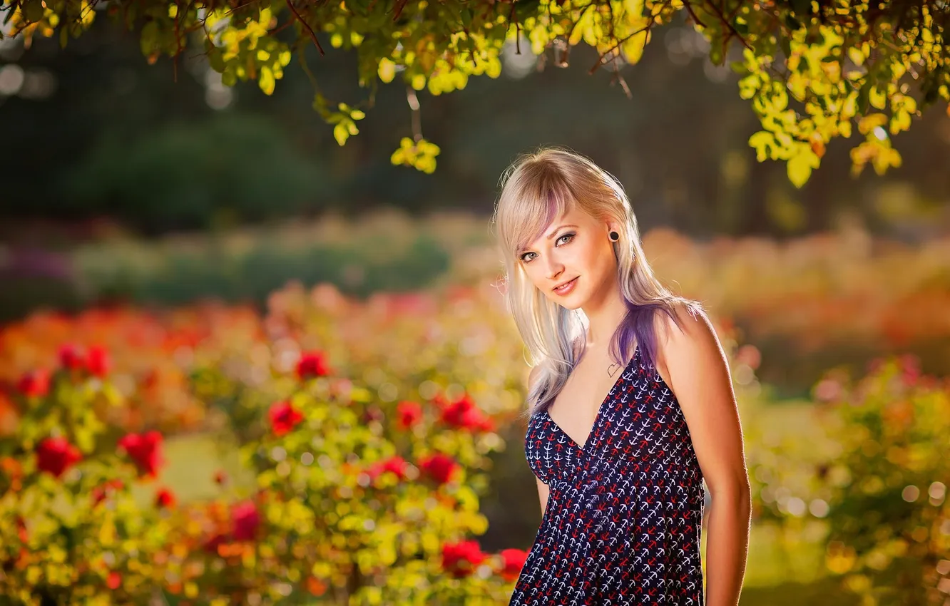 Фото обои взгляд, портрет, боке