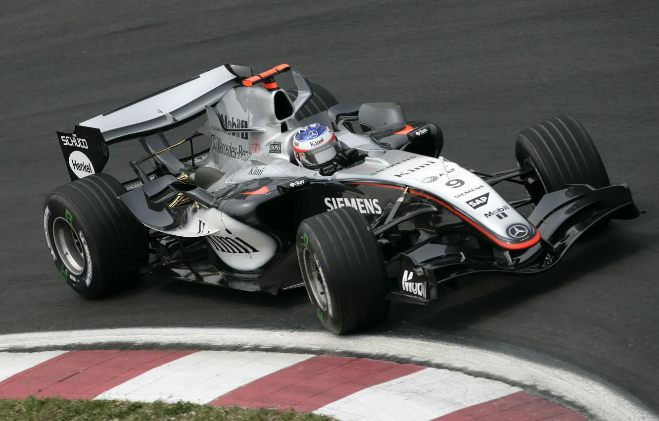 Фото обои McLaren, Поворот, Kimi Raikkonen, МакЛарен, Siemens