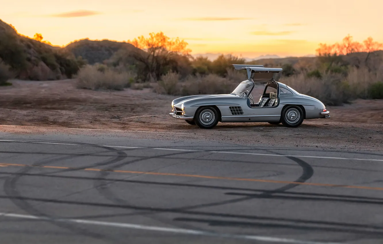 Фото обои Mercedes-Benz, 300SL, 1955, Mercedes-Benz 300 SL, Gullwing