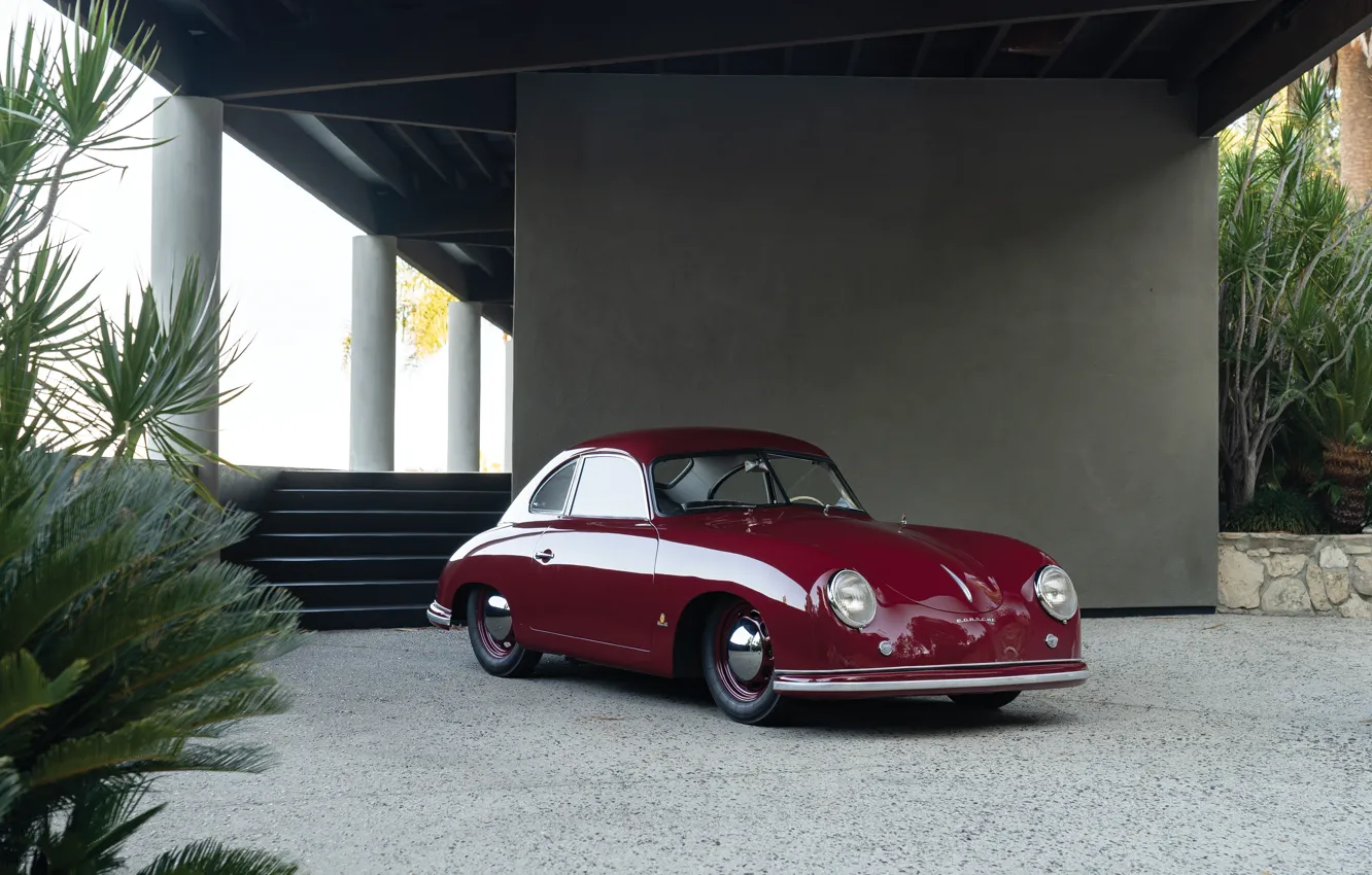 Фото обои Porsche, retro, classic, 356, 1951, Porsche 356 1300 Coupe