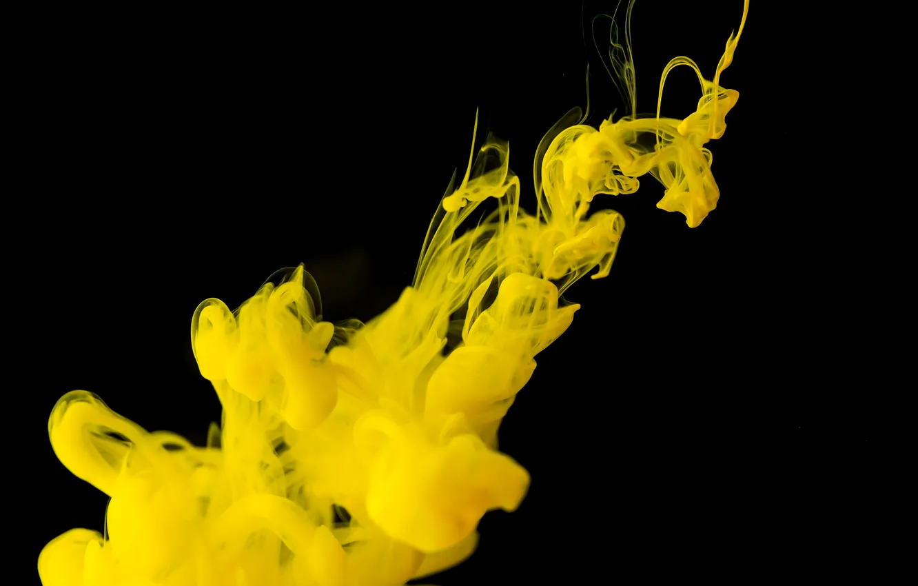 Фото обои black, yellow, ink