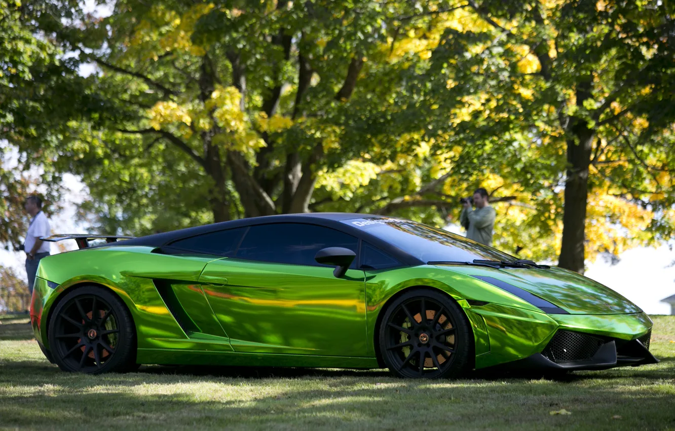 Фото обои green, gallardo, lamborghini, design, ламборгини, prior