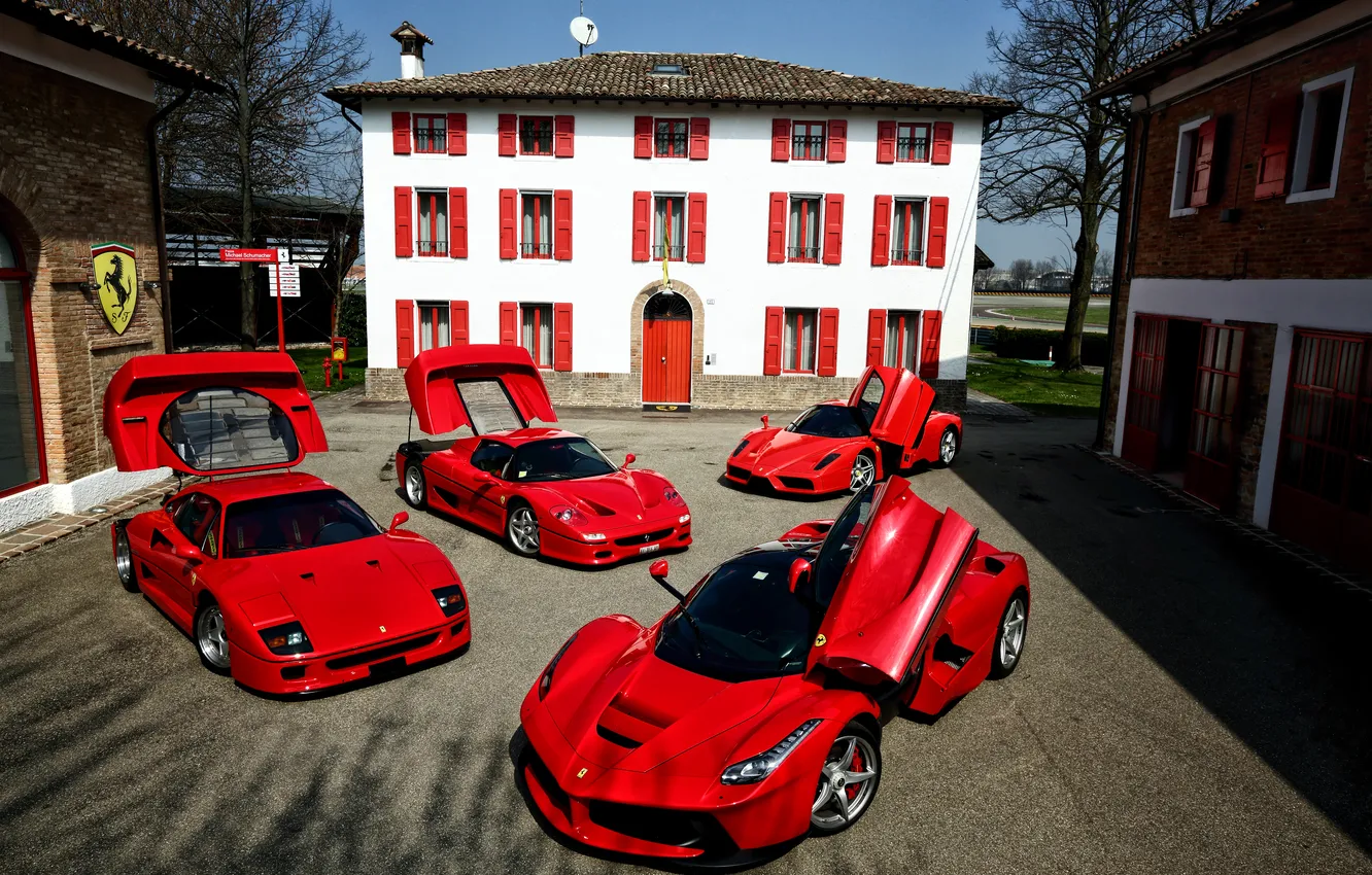 Фото обои Ferrari, F40, феррари, Enzo, F50, LaFerrari