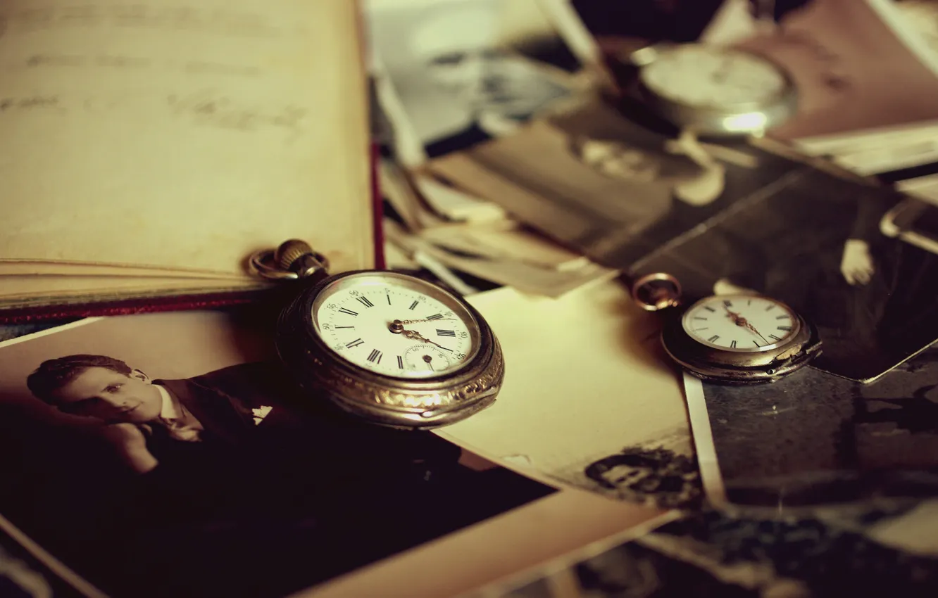 Фото обои старина, ретро, часы, фотографии
