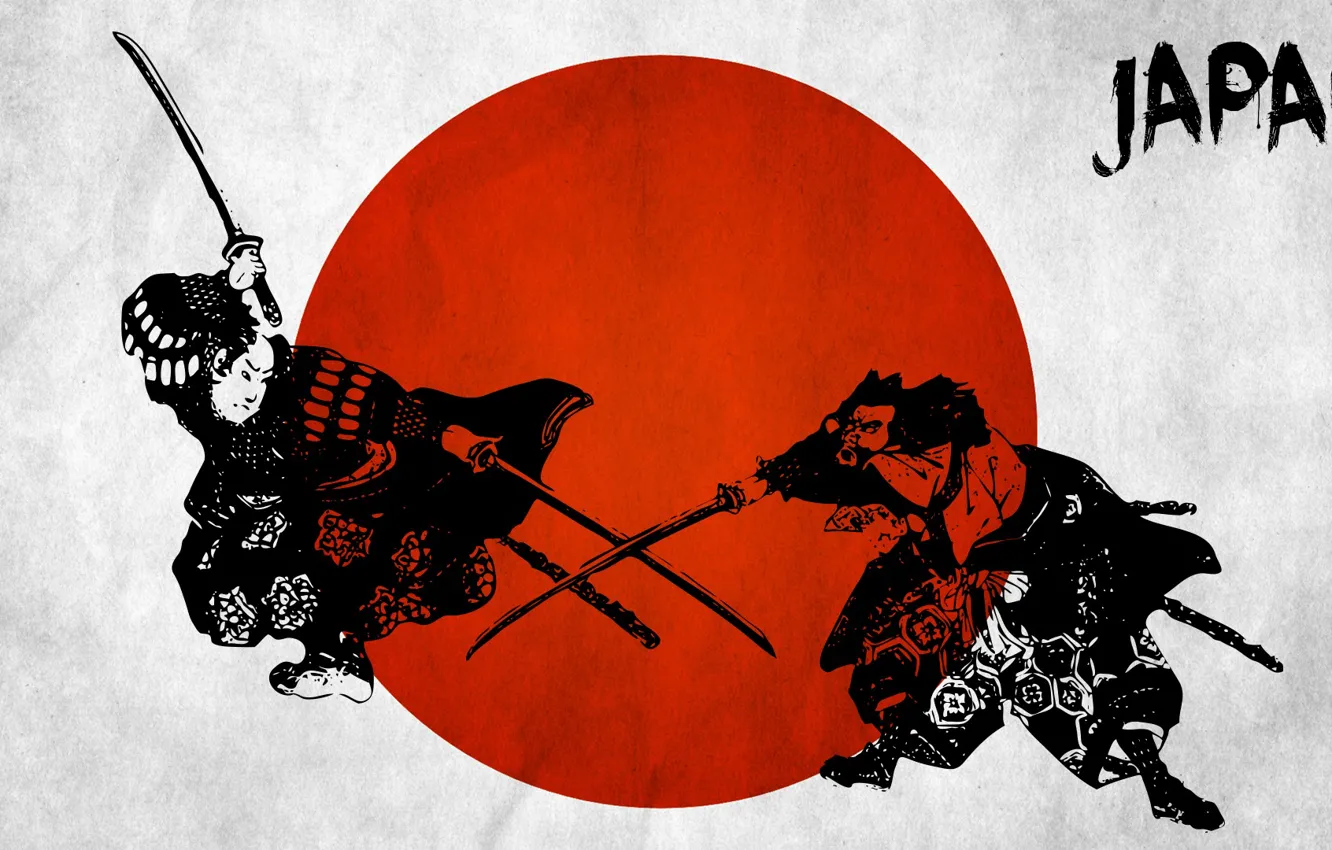 Фото обои red, samurai, japanese wall decals