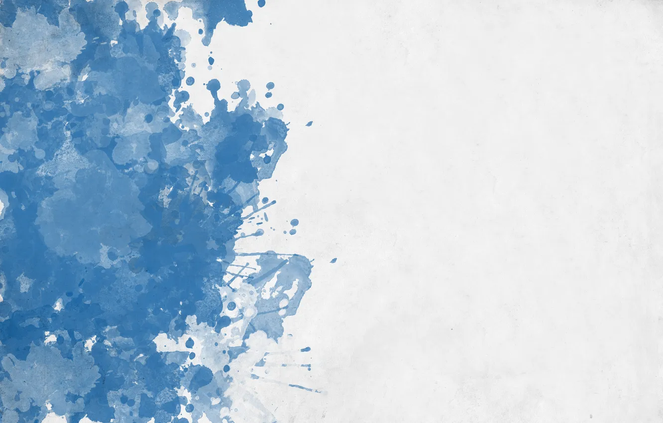 Фото обои белый, синий, кляксы, white, blue, splats