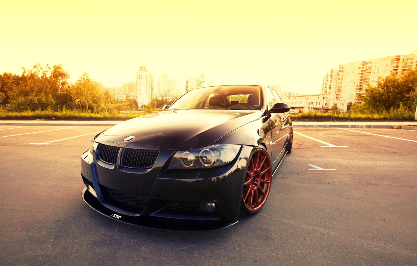 Фото обои BMW, low, 3 series, E90