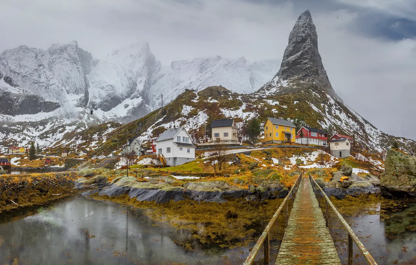 Фото обои Lofoten Islands, Reine, Northern Norway.