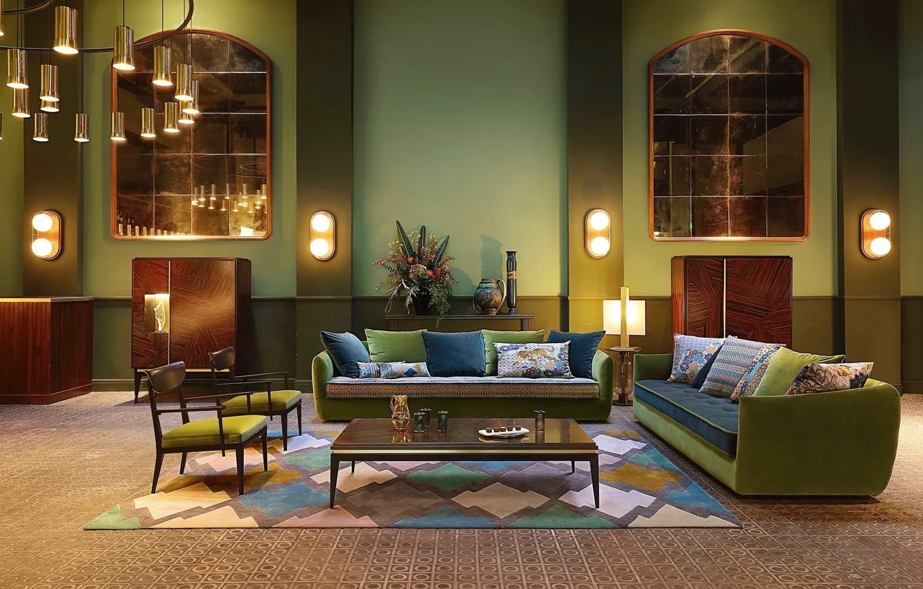 Фото обои дизайн, стиль, интерьер, роскошь, гостиная, by Roche Bobois