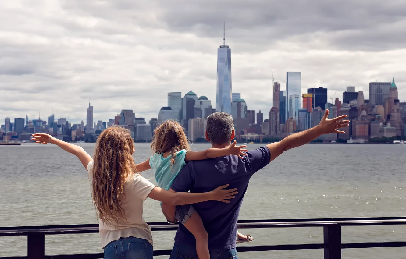 Фото обои город, семья, New York, боке, Susana de la Llave
