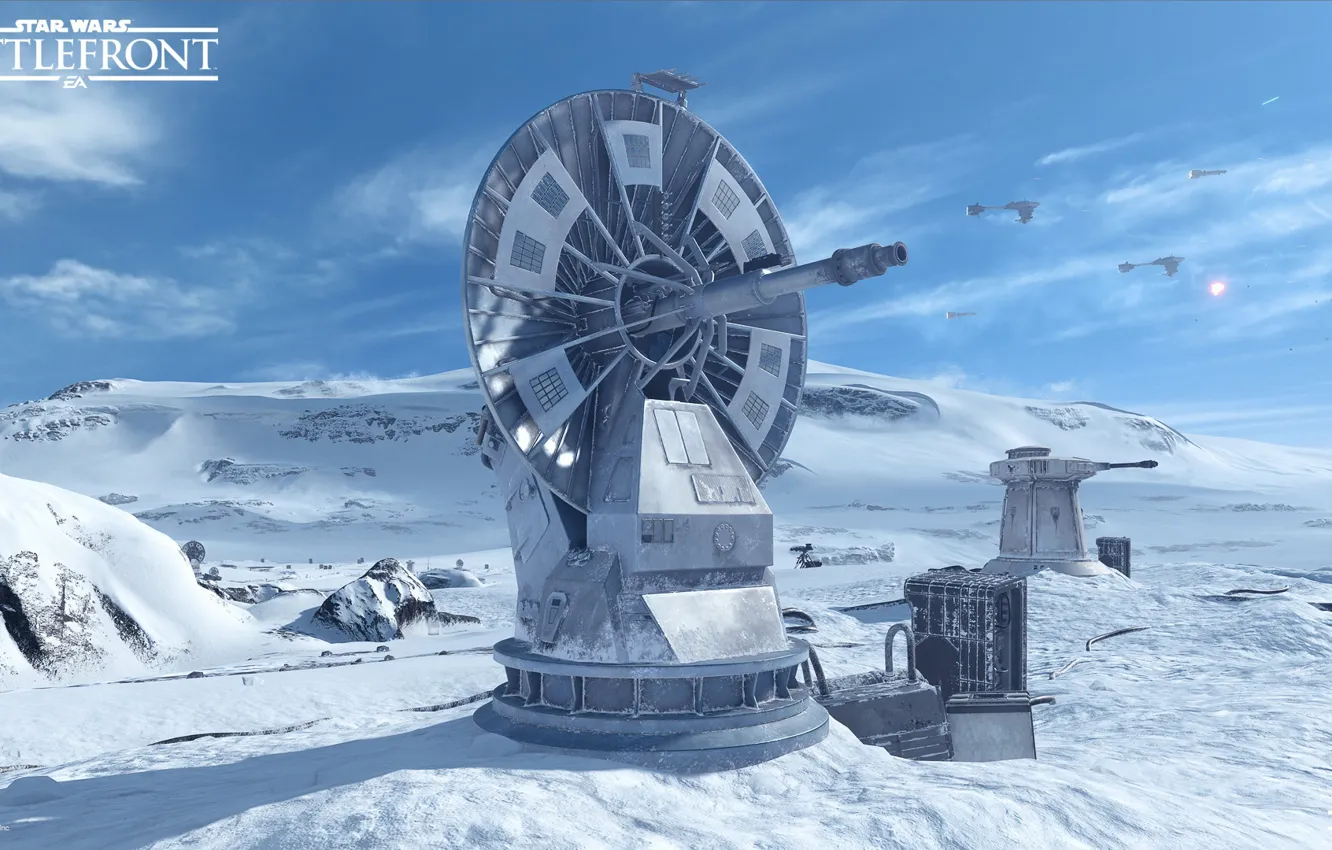 Фото обои горы, пушка, Star Wars Battlefront