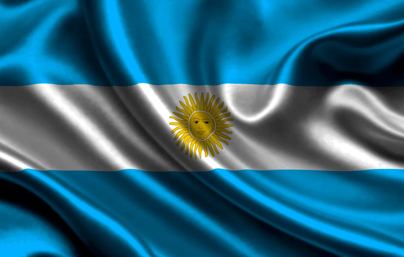 Фото обои Солнце, Флаг, Текстура, Argentina, Аргентина, Flag, Аргентинская Республика