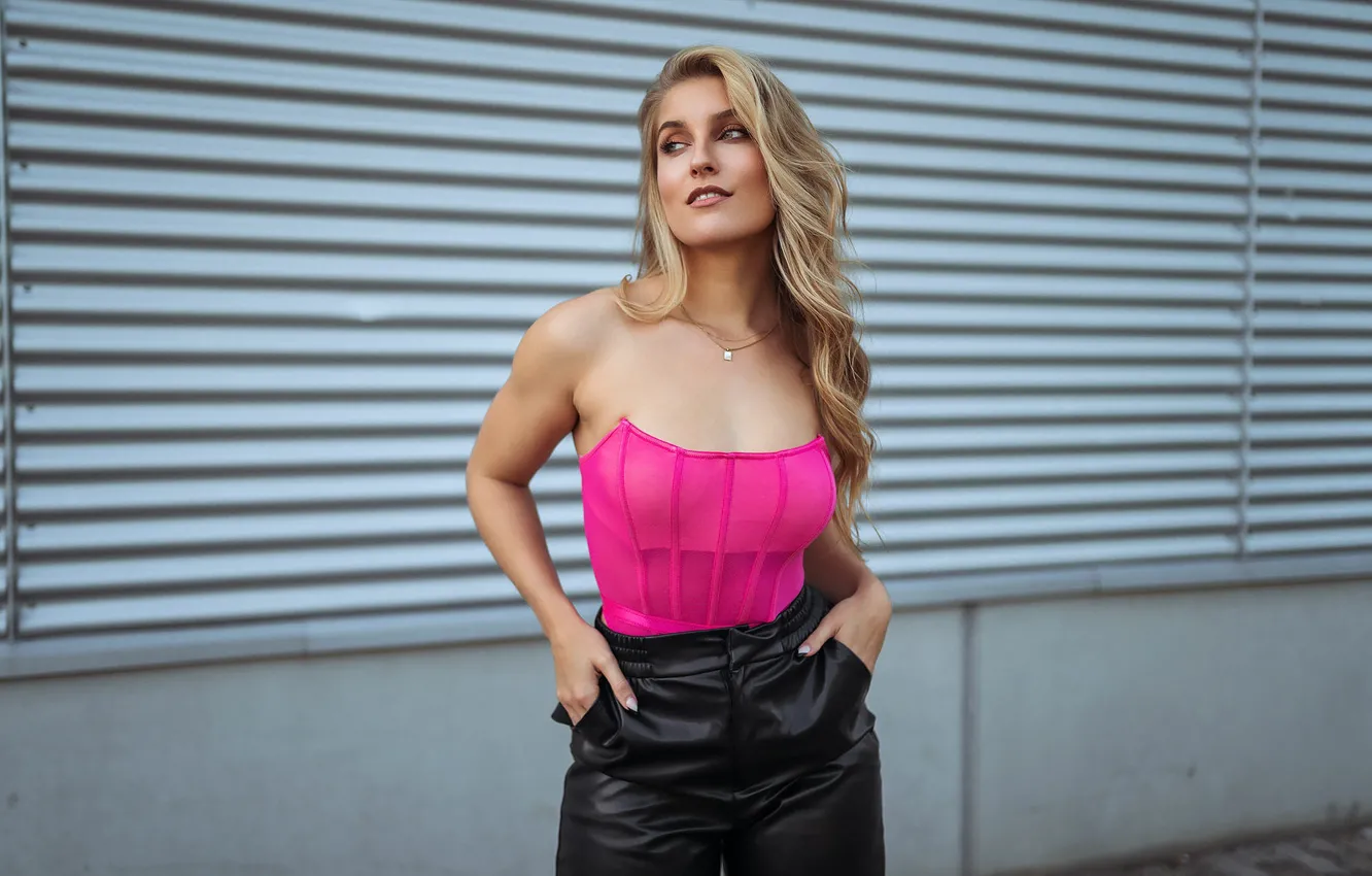 Фото обои блондинка, длинные волосы, long hair, eyes, smile, pretty, lips, Kucil Photography