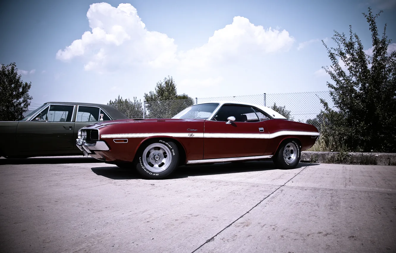 Фото обои dodge, challenger, photographer, muscle car, markus spiske, oldtimer