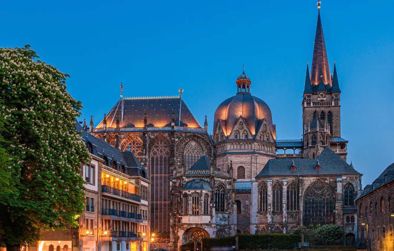 Фото обои Германия, собор, архитектура, Germany, Ахен, Aachen, Aachen Cathedral, Ахенский собор