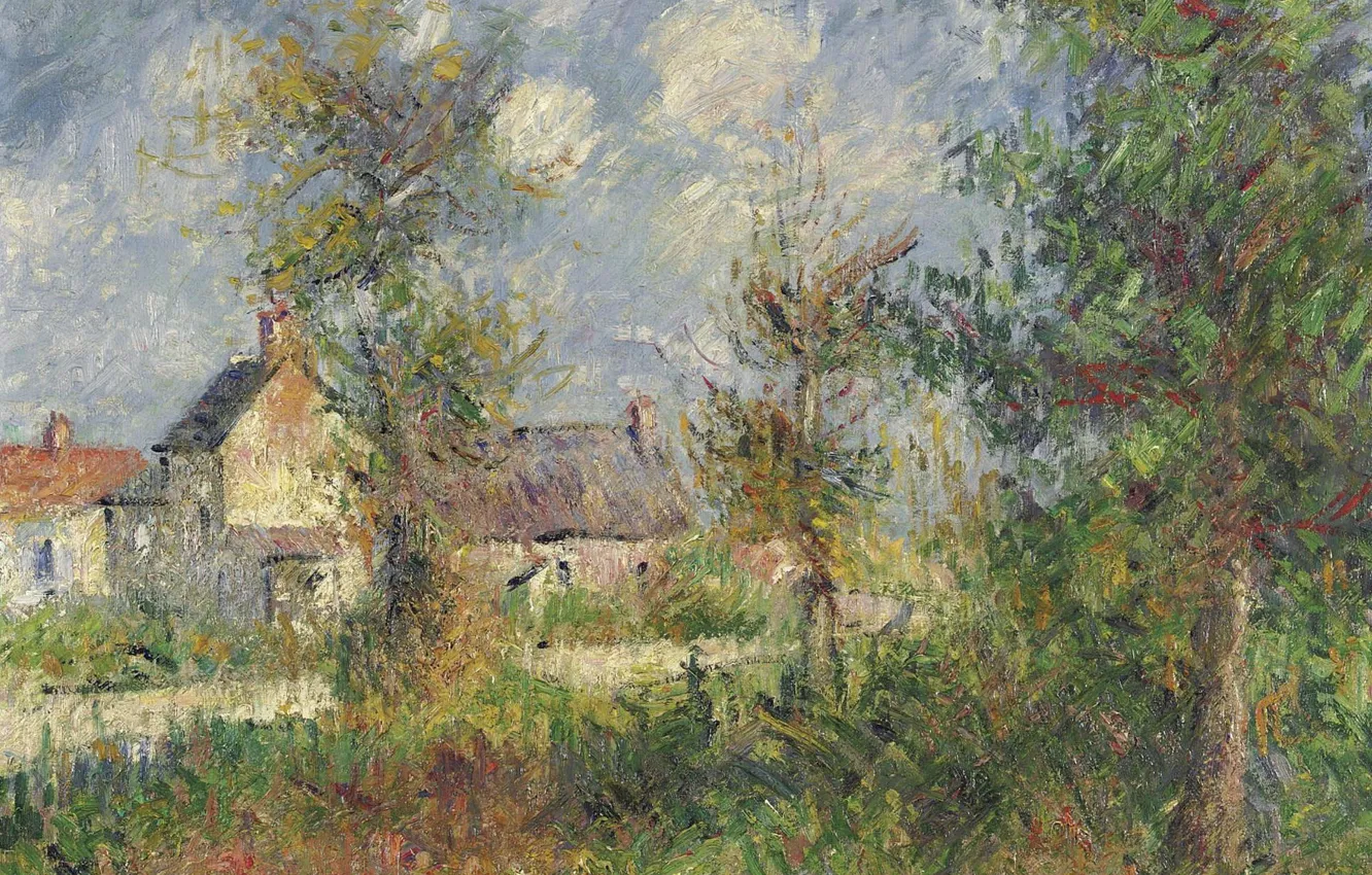 Фото обои картина, Гюстав Луазо, Gustave Loiseau, Пейзаж в Нормандии