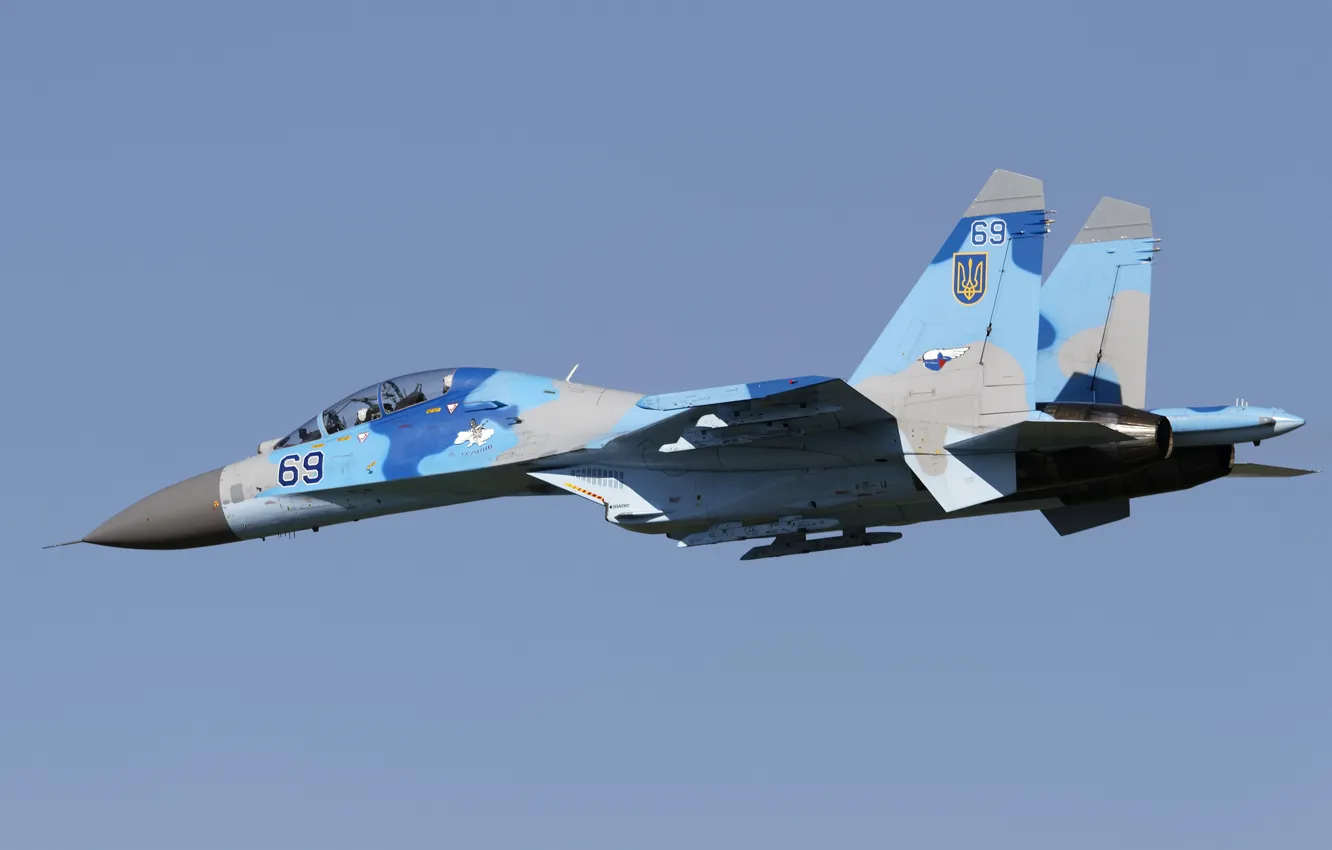 Фото обои Sukhoi, Flanker, Ukrainian, Su-27UB