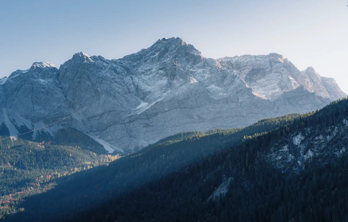 Фото обои Wood, Landscape, Mountain, Sunshine, Daniel Sessler