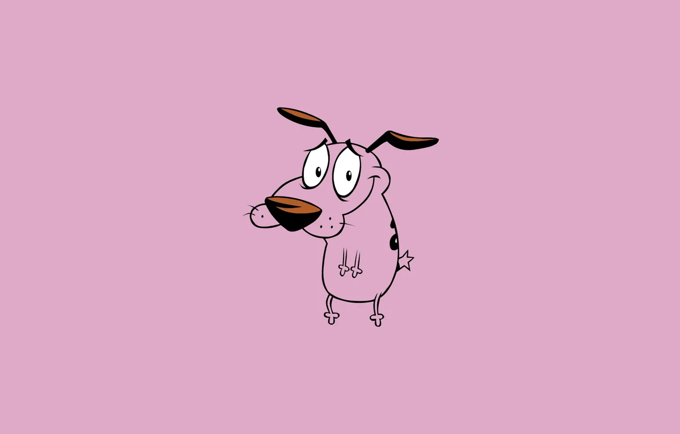 Фото обои эмоции, пёс, Кураж трусливый пес, Courage - the cowardly dog, Кураж