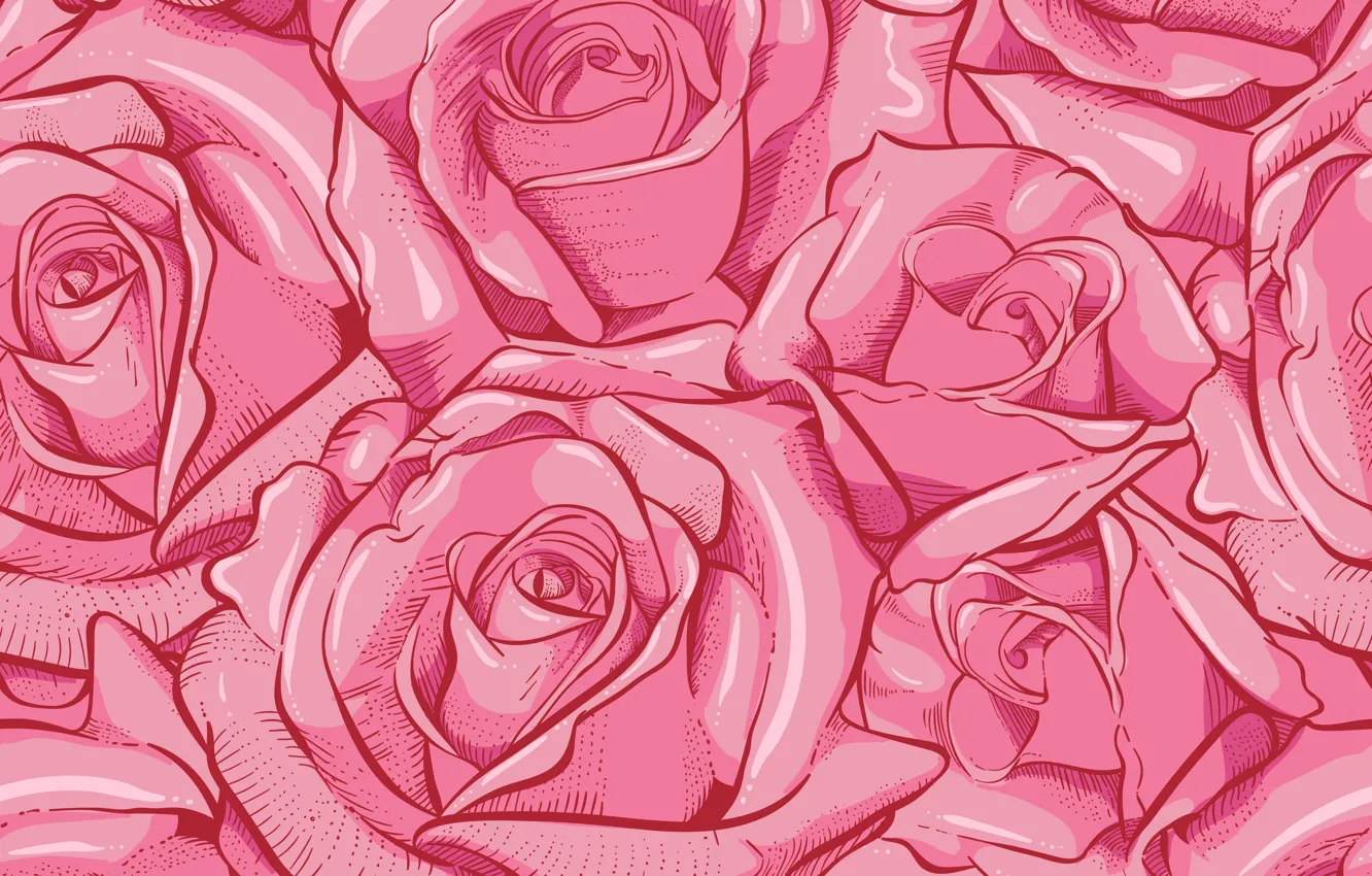 Фото обои розы, Цветы, паттерн, pattern, seamless, Floral, бесшовный