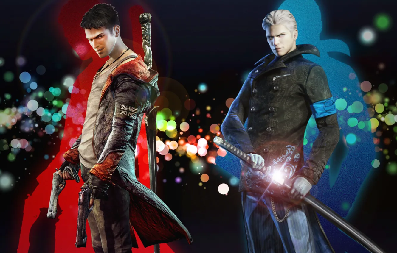 Фото обои Dante, DMC, Devil May Cry, Vergil