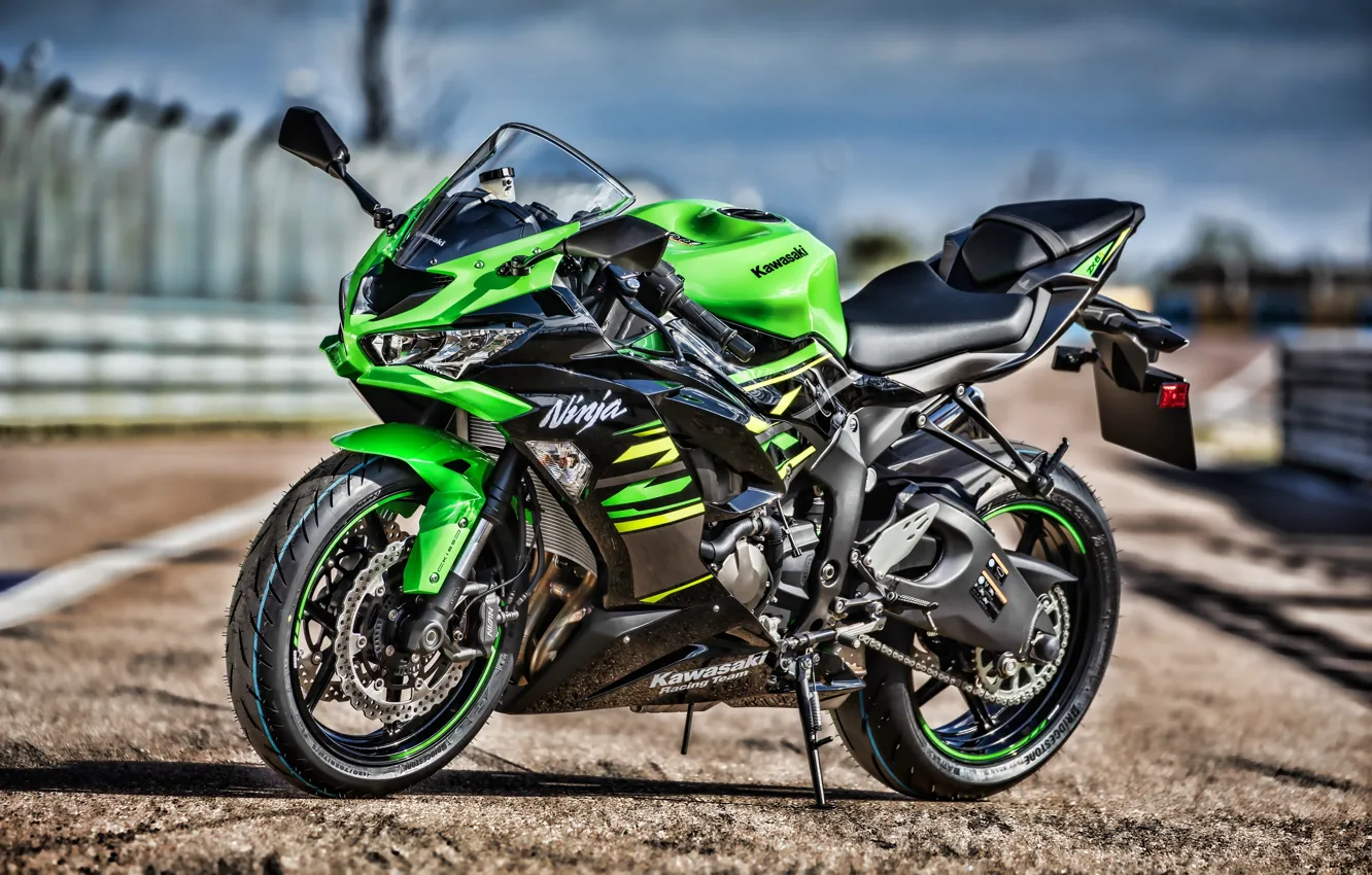 Фото обои фон, green, мотоцикл, Kawasaki, moto, спортбайк, sportbike, спортивный мотоцикл