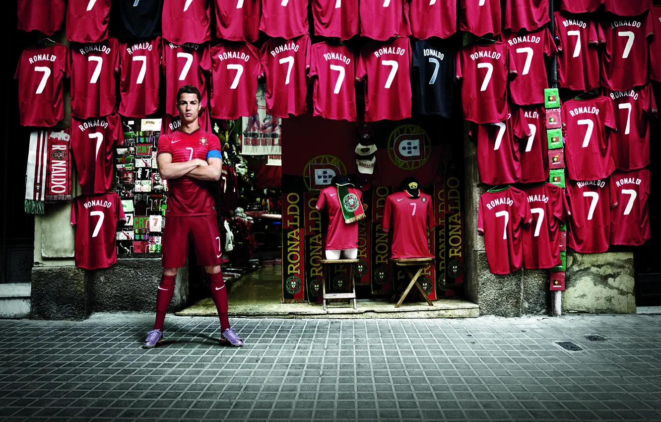 Фото обои Спорт, Звезда, Футбол, Португалия, Форма, Football, Portugal, Криштиану Роналду