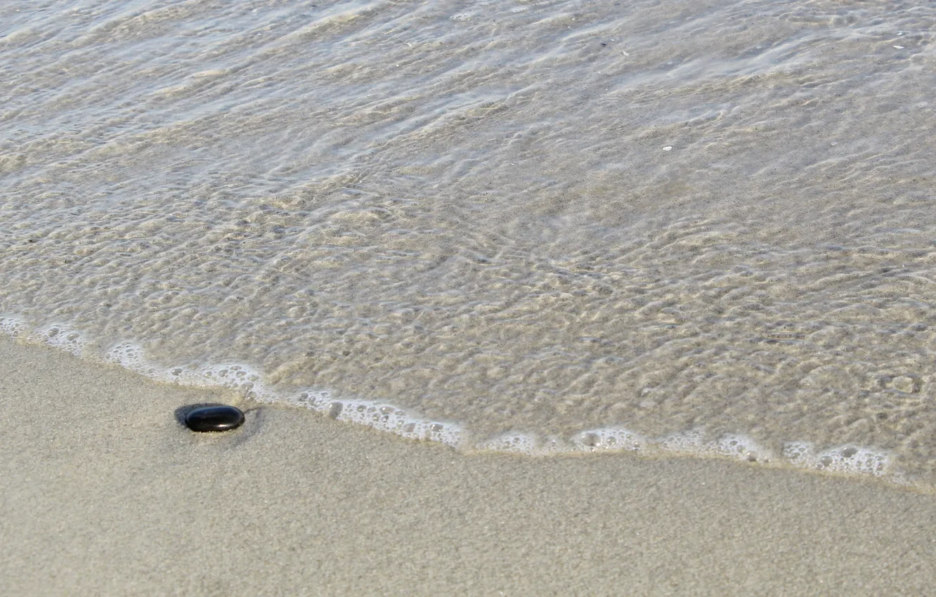Фото обои beach, stone, water, sand