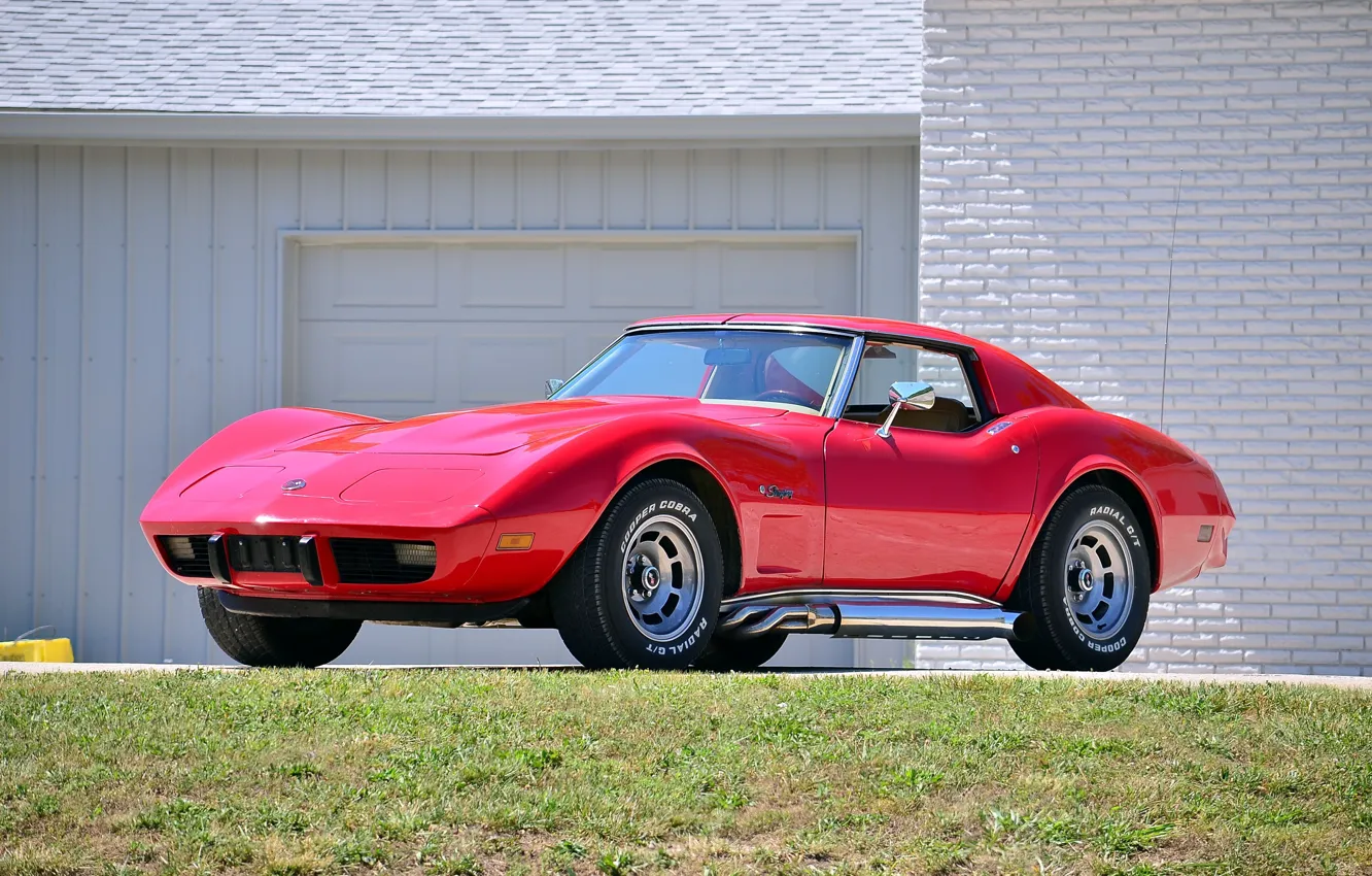 Фото обои red, corvette, chevrolet