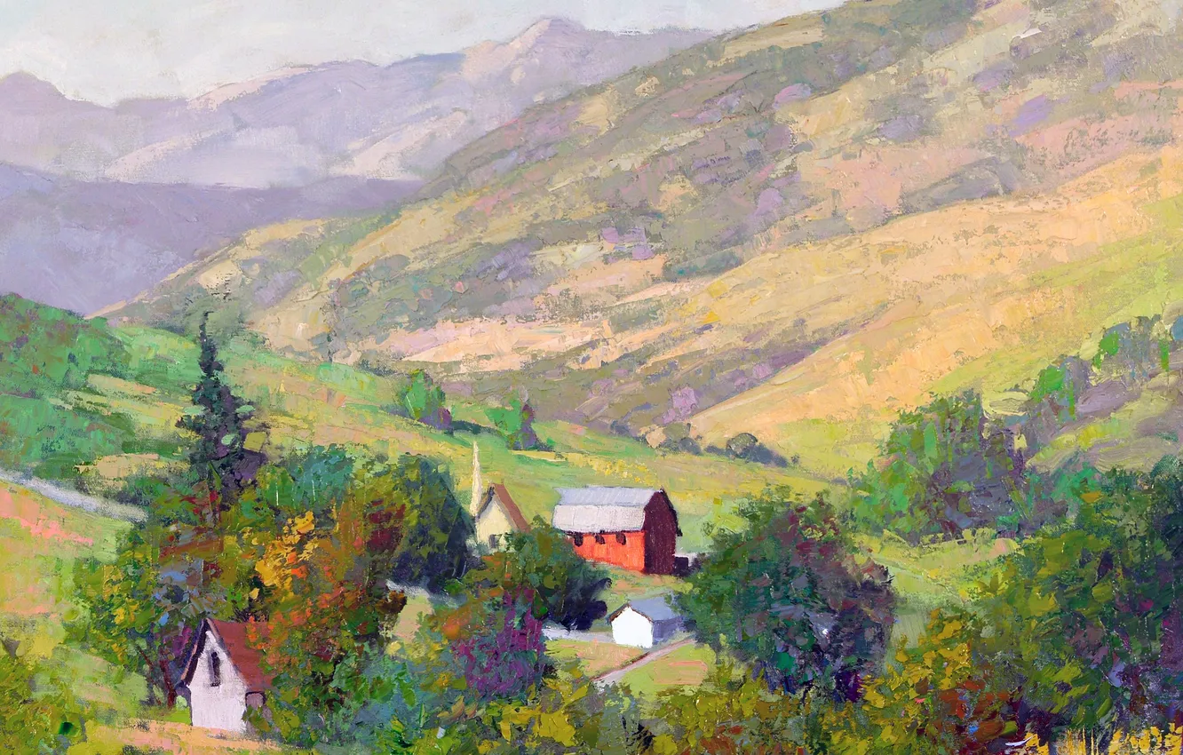 Фото обои арт, Sean Wallis, Spring In Mink Creek