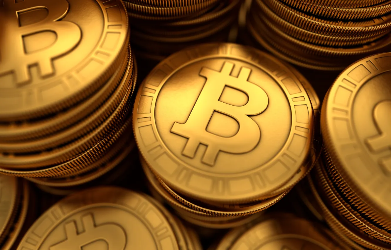 Фото обои logo, money, coins, bitcoin, cryptocurrencies