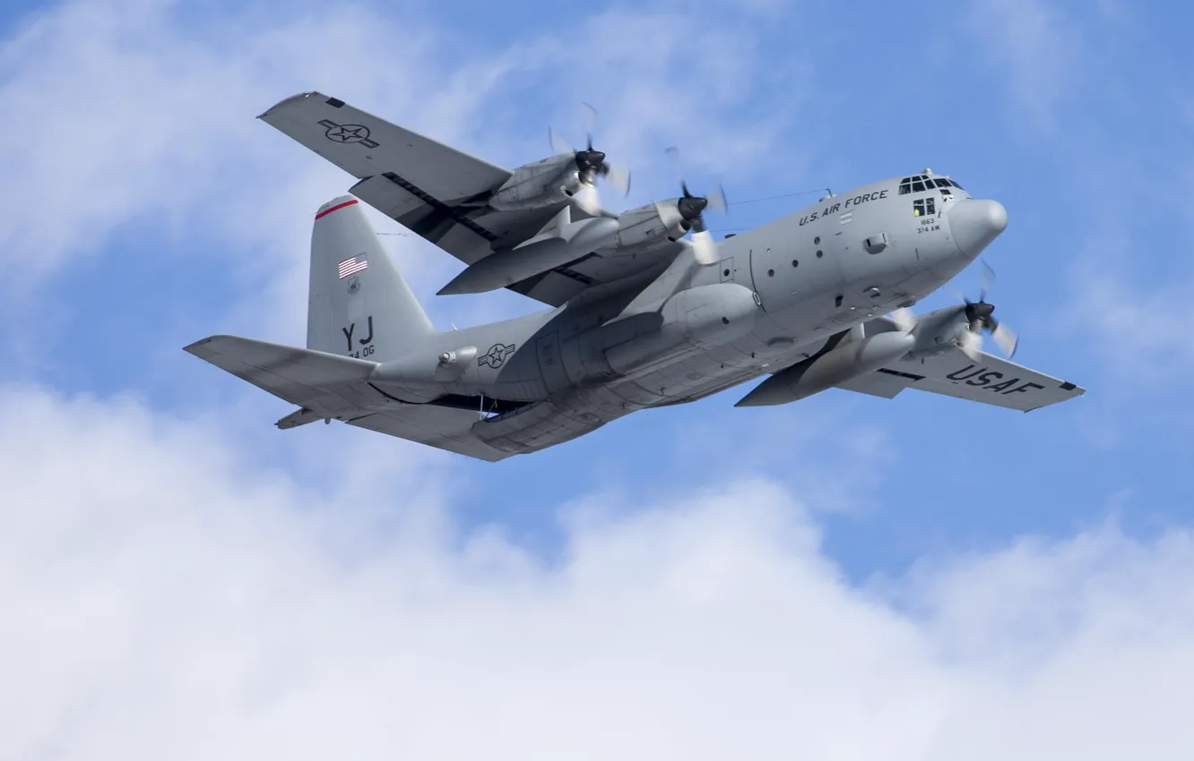 Фото обои Самолет, USAF, C-130 Hercules, C-130, Военно-транспортный, HC-130J Combat King II