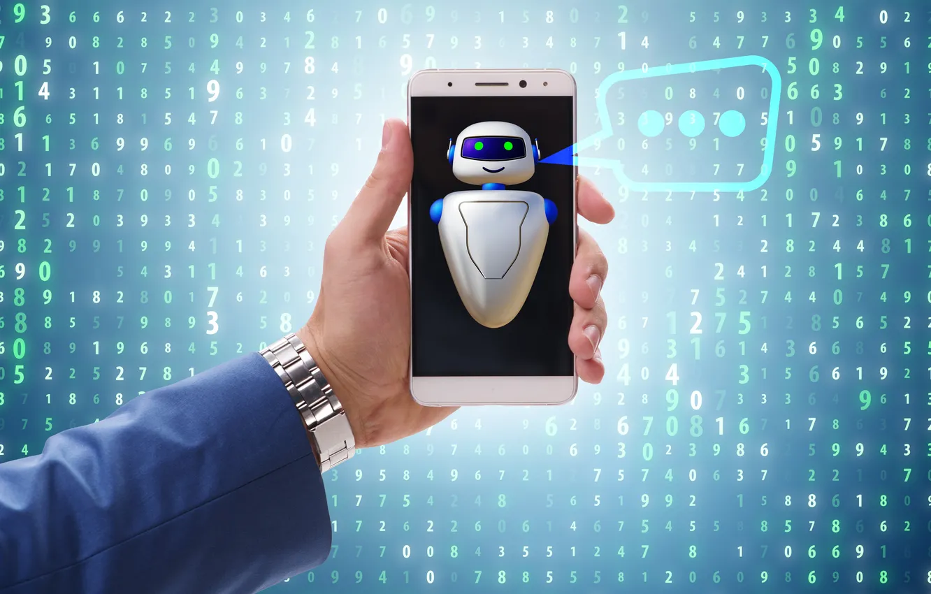 Фото обои automatic, bubble, call, button, bot, business, communication, artificial