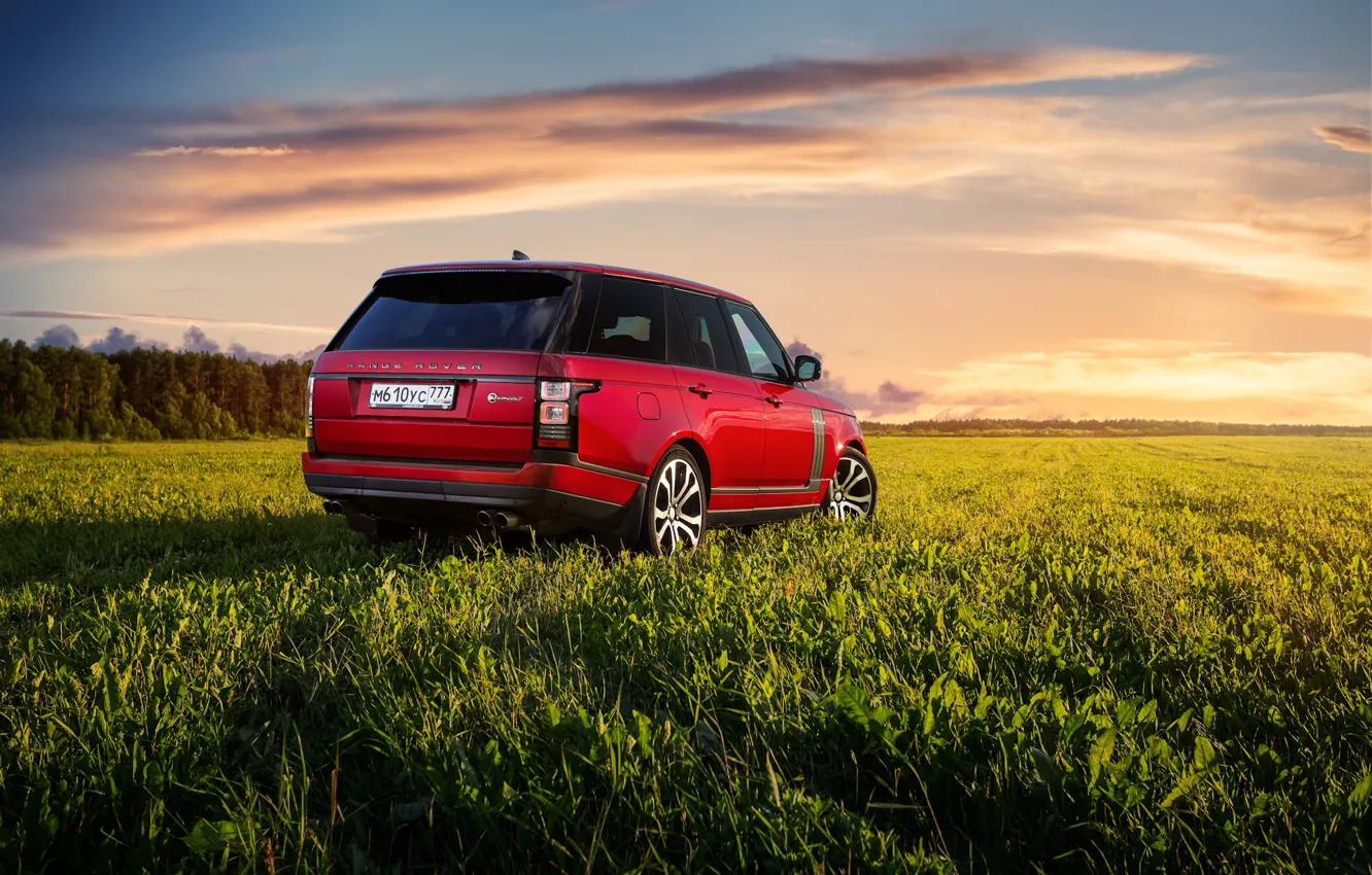 Фото обои авто, красный, Range Rover SV Autobiography Dynamic