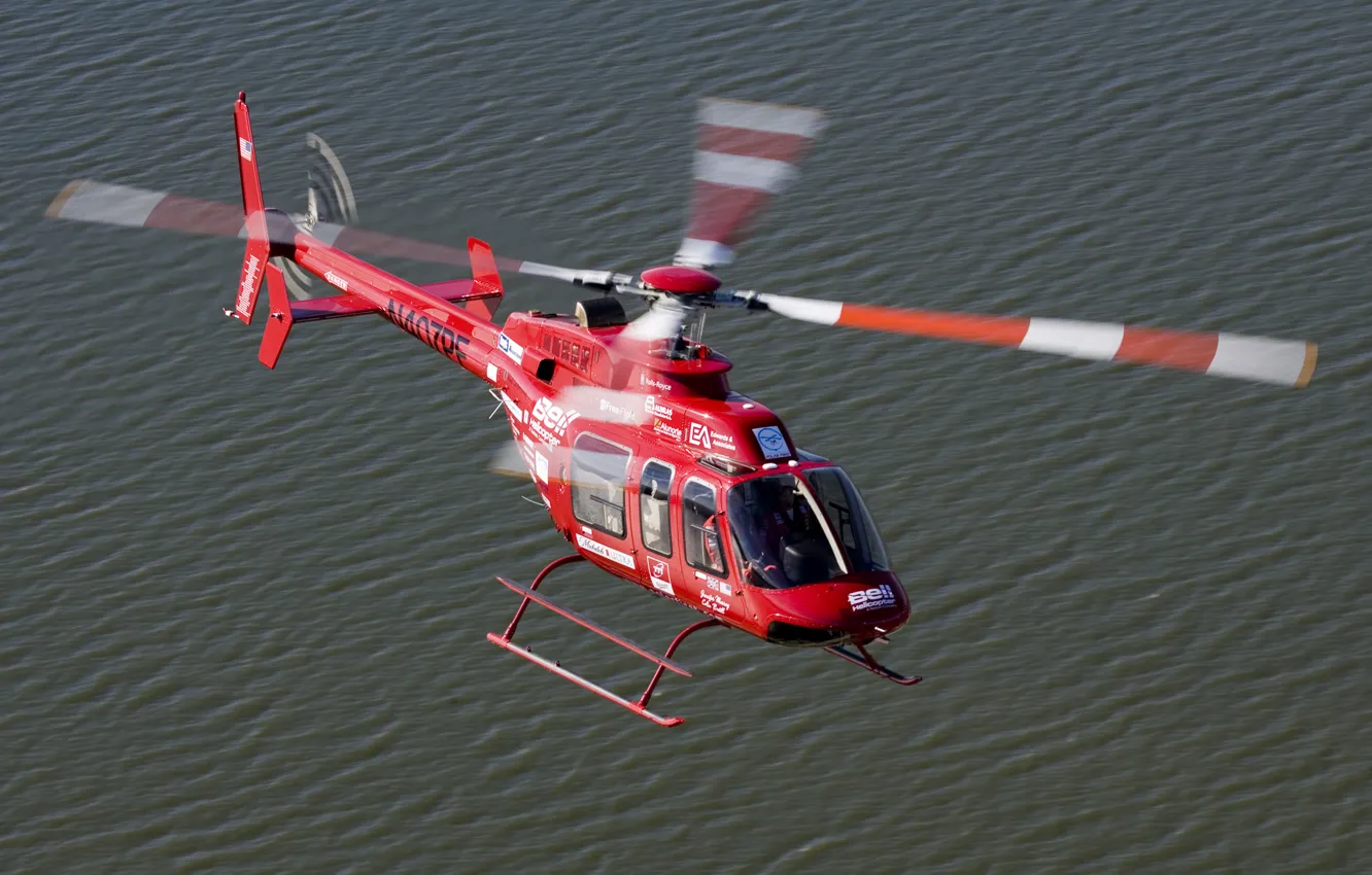 Фото обои Bell Helicopter Textron, лёгкий многоцелевой вертолёт, Bell 407