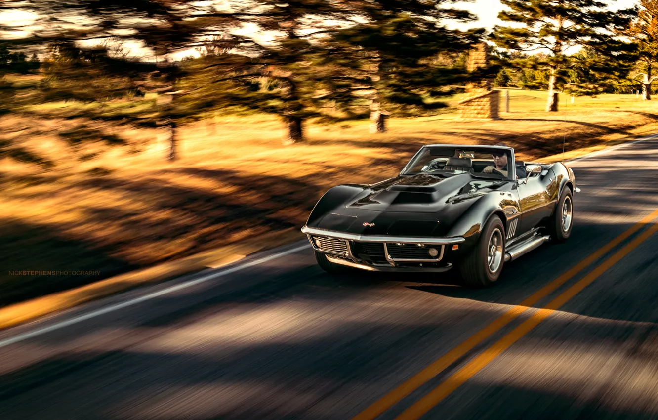 Фото обои Corvette, Chevrolet, black, Stingray, Nick Stephens Photography