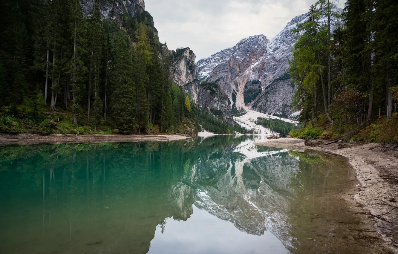 Фото обои italy, Dolomites, Lago di Braies