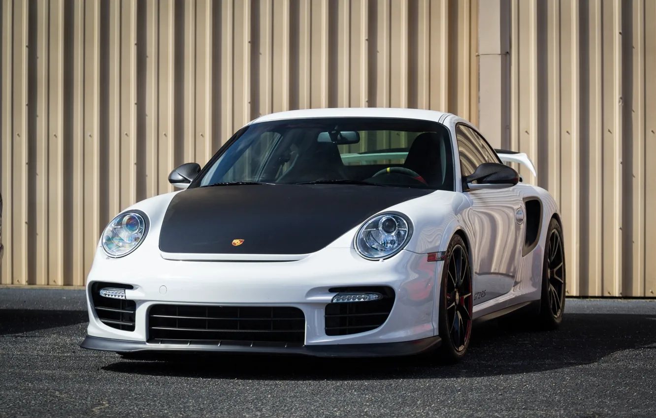 Фото обои Porsche, Black, White, Wheels, GT2RS