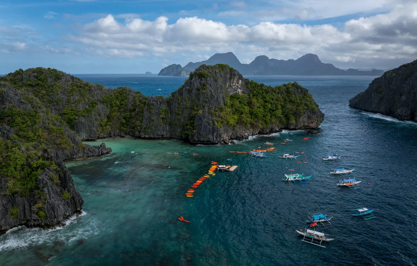 Фото обои sky, sea, clouds, Asia, islands, tropic, trimaran, SAP