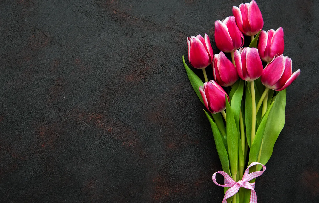 Фото обои фон, тюльпаны, розовые