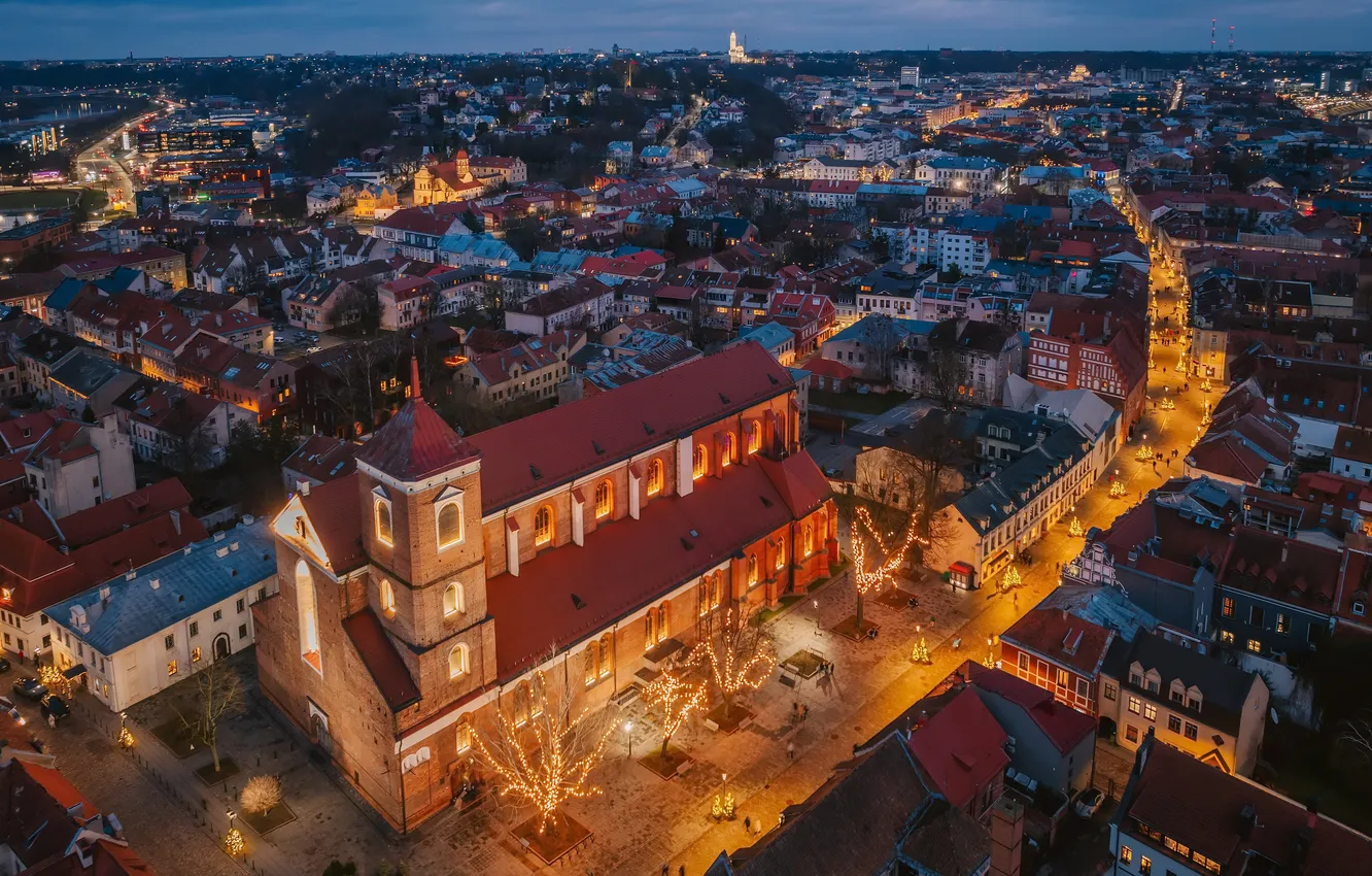 Фото обои Lietuva, Kaunas, senamiestis