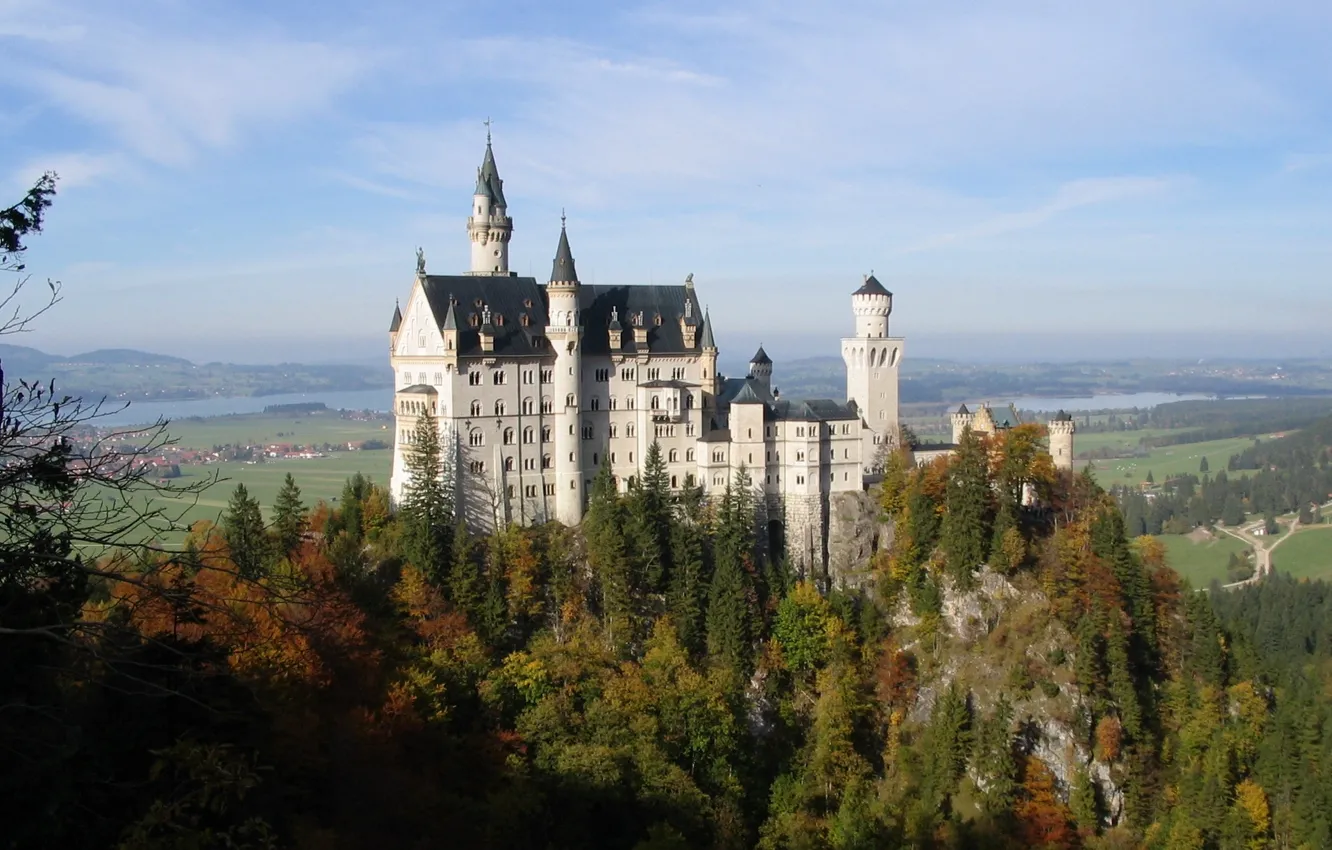 Фото обои пейзаж, Германия, Germany, Neuschwanstein Castle, Замок Нойшванштайн