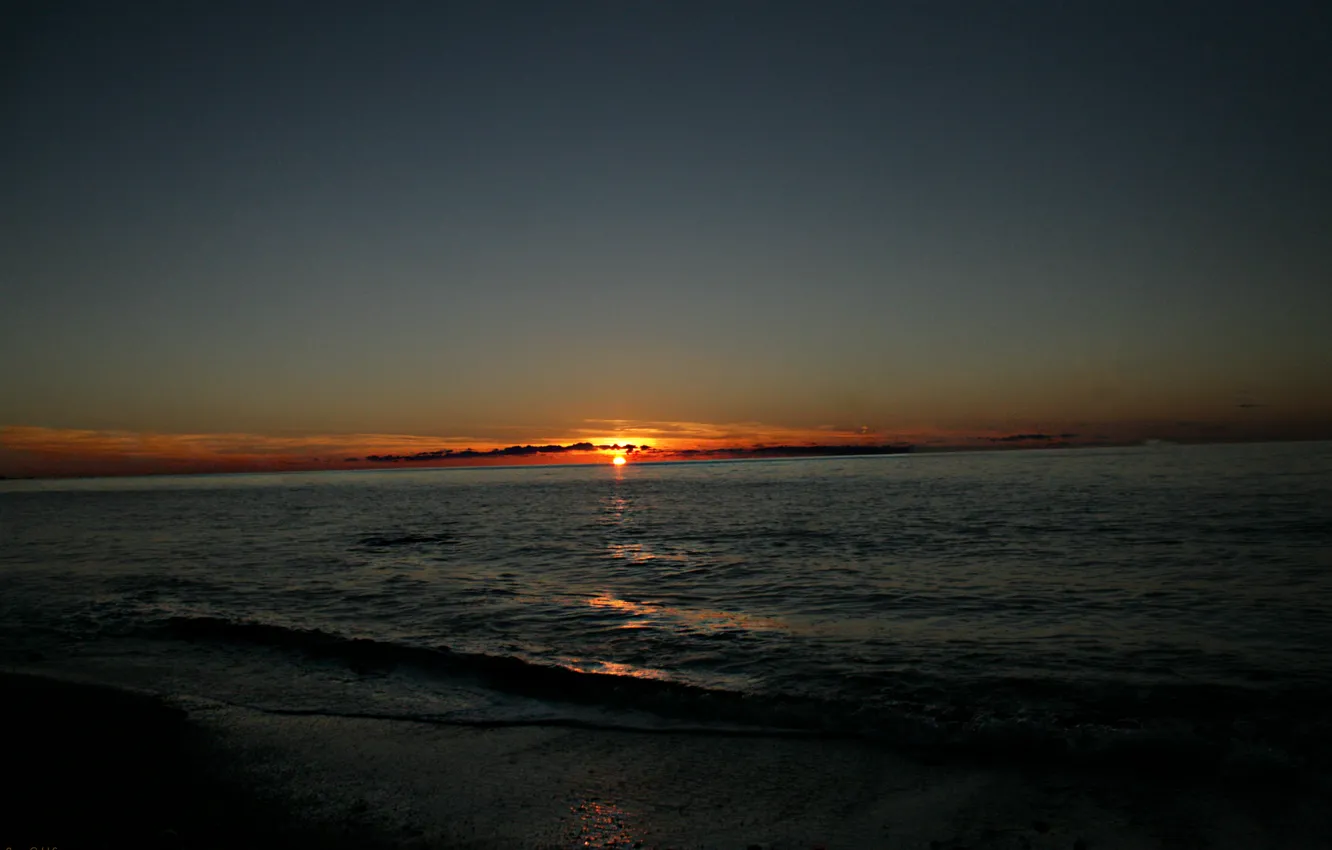 Фото обои море, солнце, закат, даль, Красиво, Грузия, Батуми