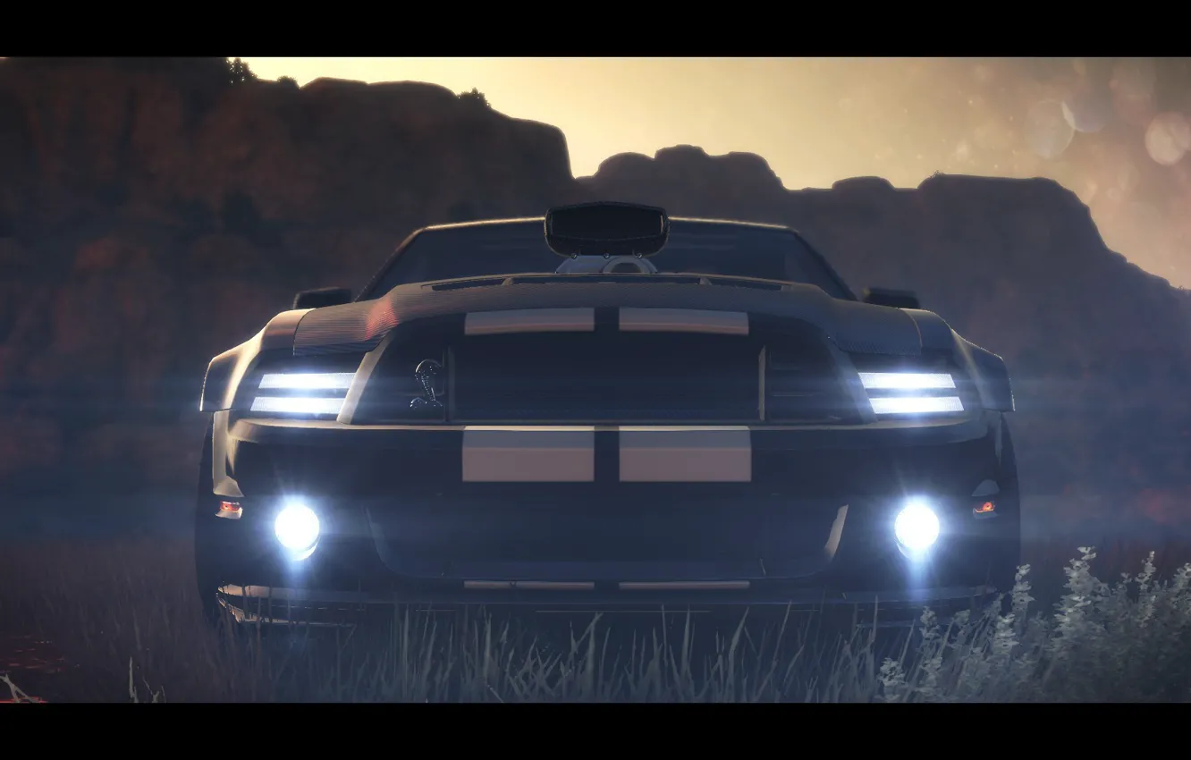 Фото обои Ubisoft, 2013, Ford Shelby GT500, The Crew, 2013 Ford Shelby GT500