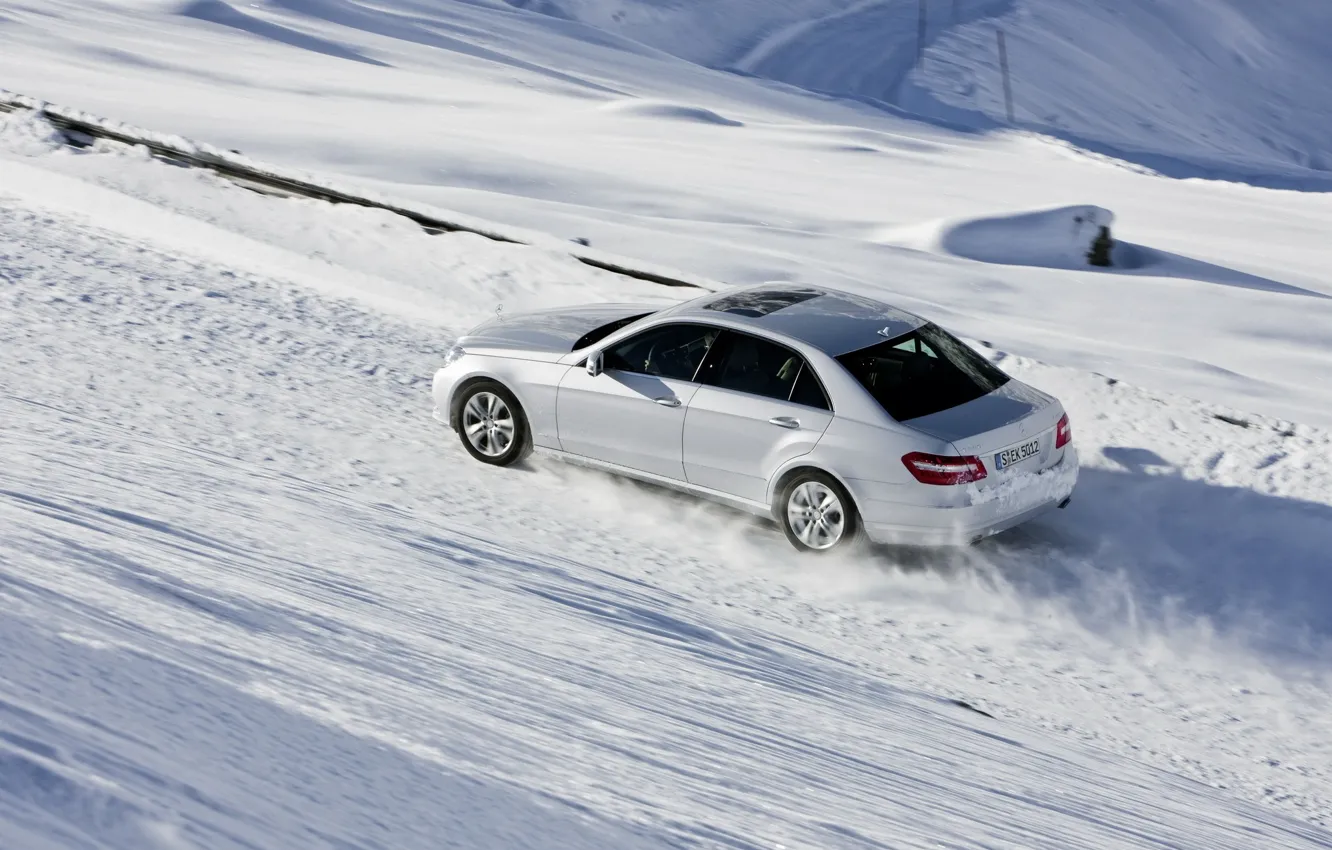 Фото обои зима, машины, mercedes-benz, 4matic