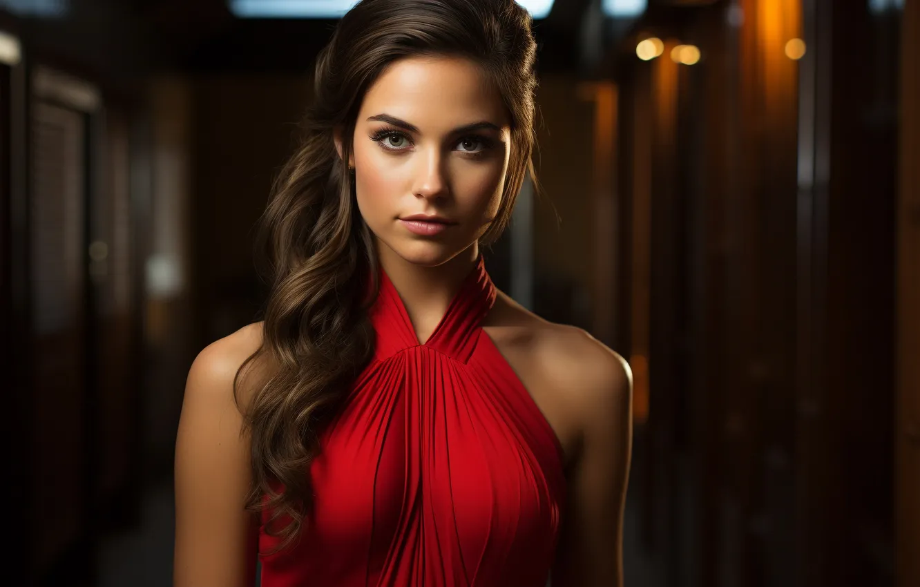 Фото обои взгляд, девушка, прическа