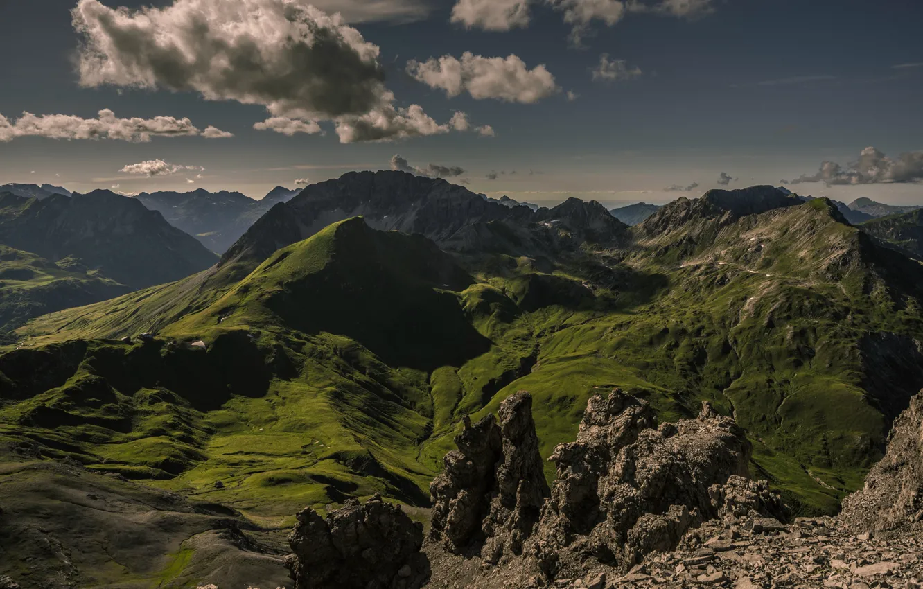 Фото обои горы, Австрия, Austria, Тироль, Tirol, Ausserfern
